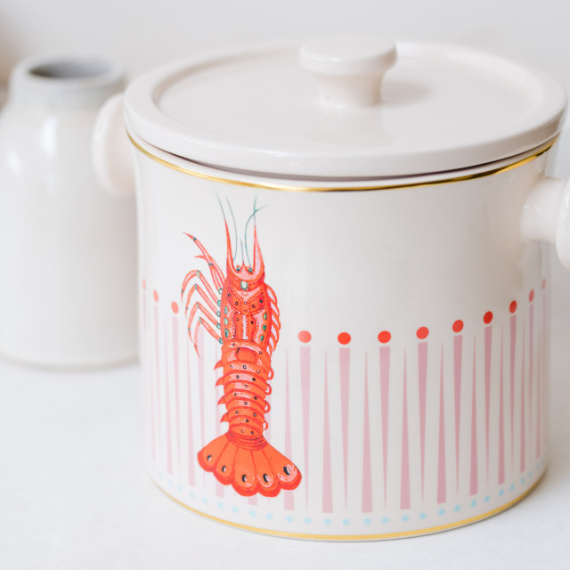 Yvonne Ellen Lobster Ice Bucket, 18cm with a lid