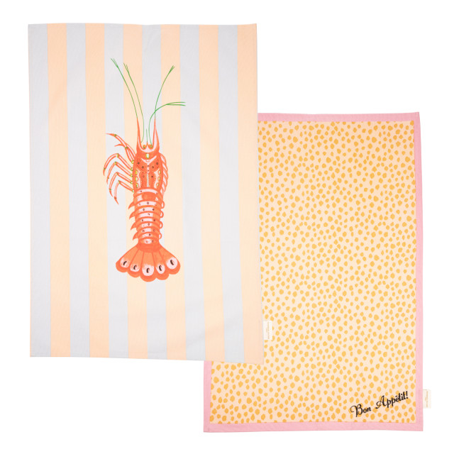 Yvonne Ellen Lobster Tea Towels, Set of 2