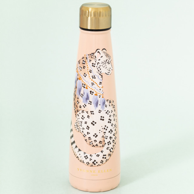 Yvonne Ellen Stainless Steel Bottle, 400ml - Cheetah
