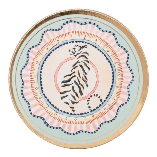Yvonne Ellen Round Cork Back Coasters, Set of 4 detail