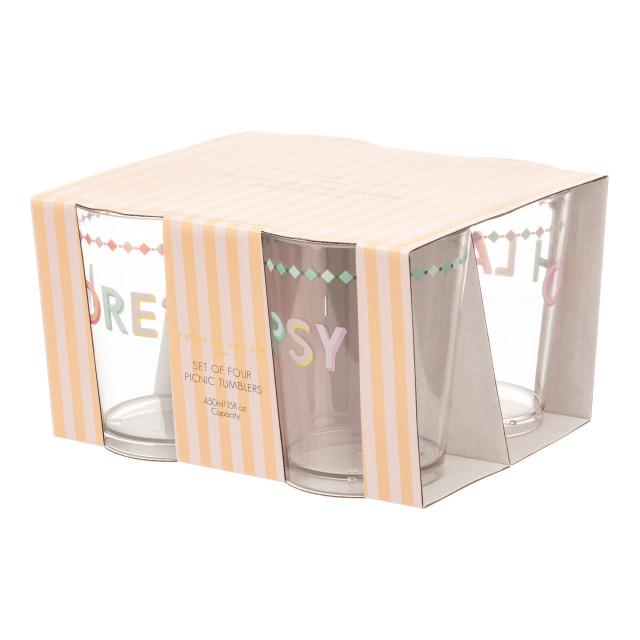 Yvonne Ellen Picnic Tumblers, Set of 4 packaging