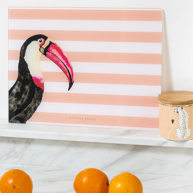 Yvonne Ellen Worktop Saver, 30cm - Toucan on the kitchen counter