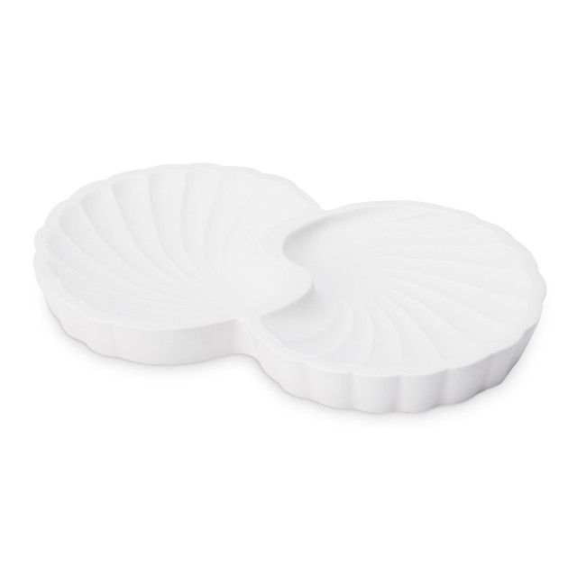 Alkaline Dual Shell Tray, 20cm - White
