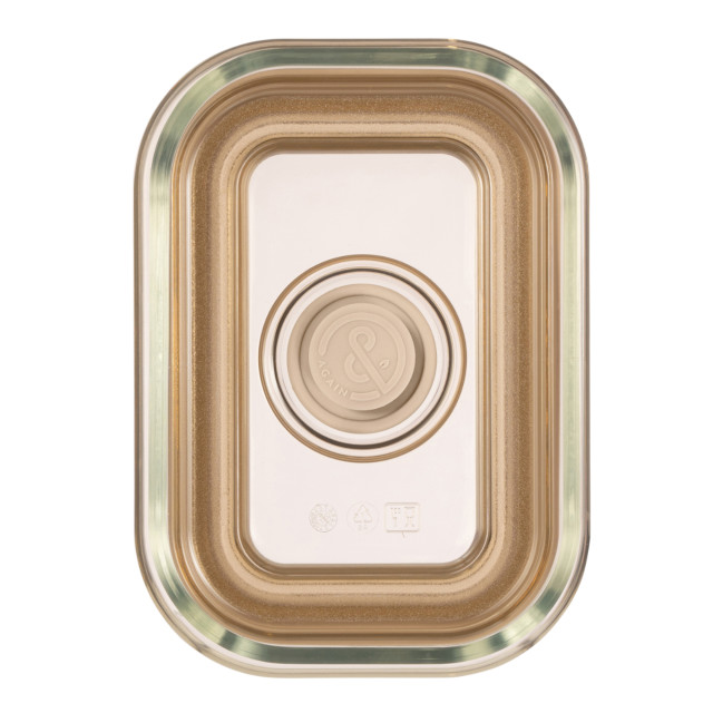 &Again Rectangular Glass Storage Container, 450ml angle