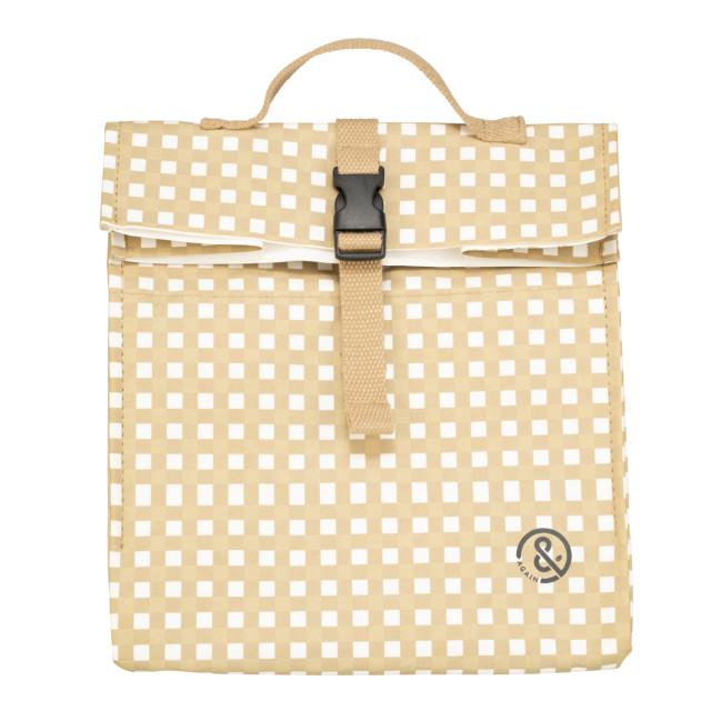 &Again Cooler Lunch Bag - Gingham angle