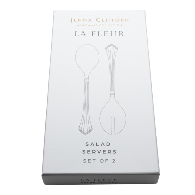 Jenna Clifford La Fleur Salad Servers, Set of 2 packaging