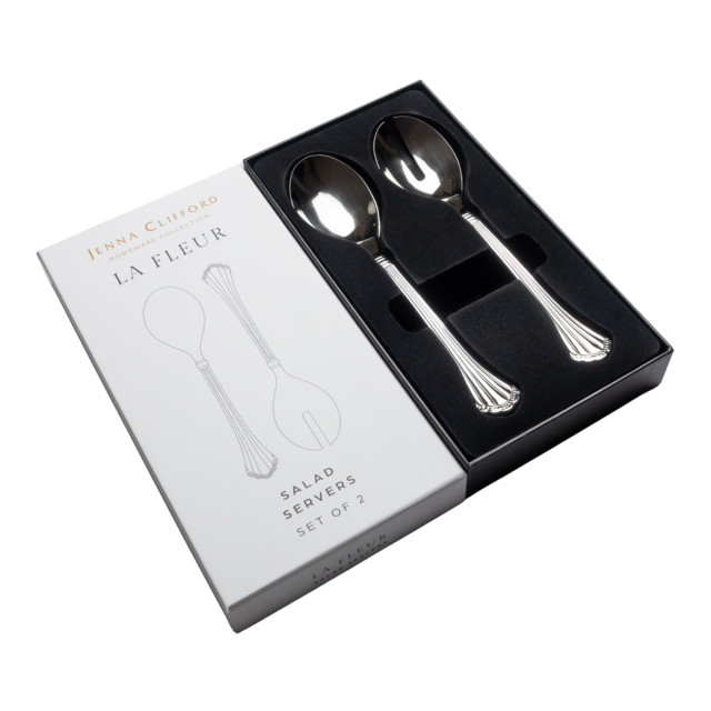 Jenna Clifford La Fleur Salad Servers, Set of 2 in a packaging