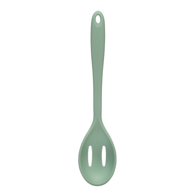 Fusion Twist Silicone Slotted Spoon - Mint angle