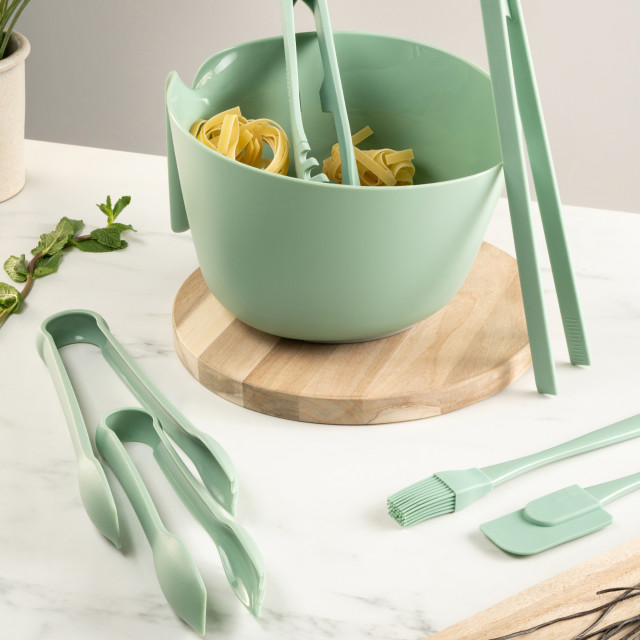 Fusion Twist Kitchens Tongs, Set of 2 - Mint with other kitchen tools