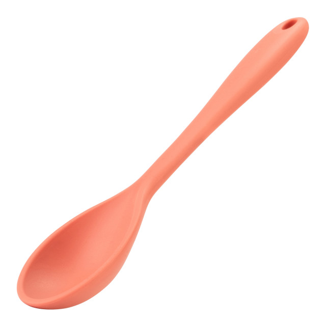 Fusion Twist Silicone Solid Spoon - Coral