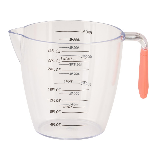 Fusion Twist Measuring Jug, 1L - Coral angle