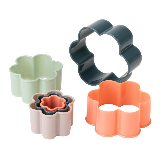 Fusion Twist Flower Cookie Cutters, Set of 6