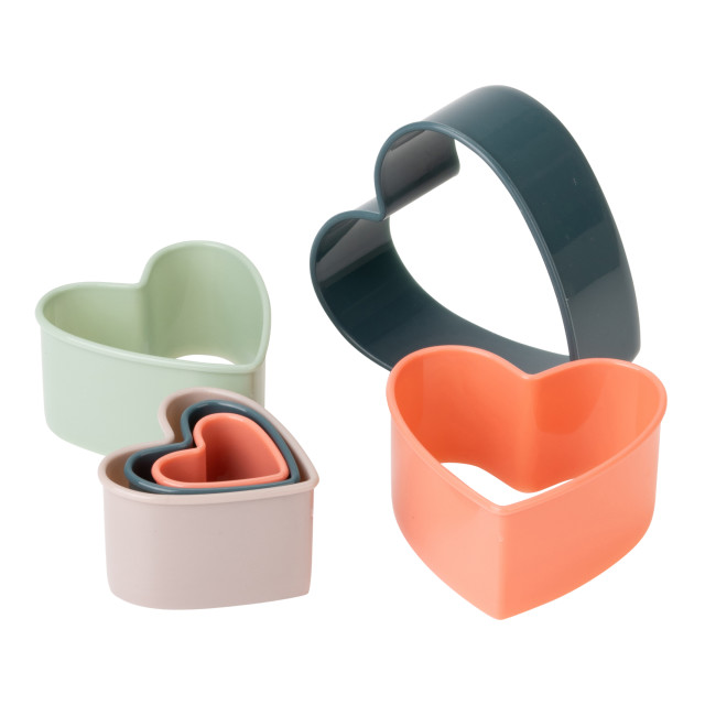 Fusion Twist Heart Cookie Cutter, Set of 6