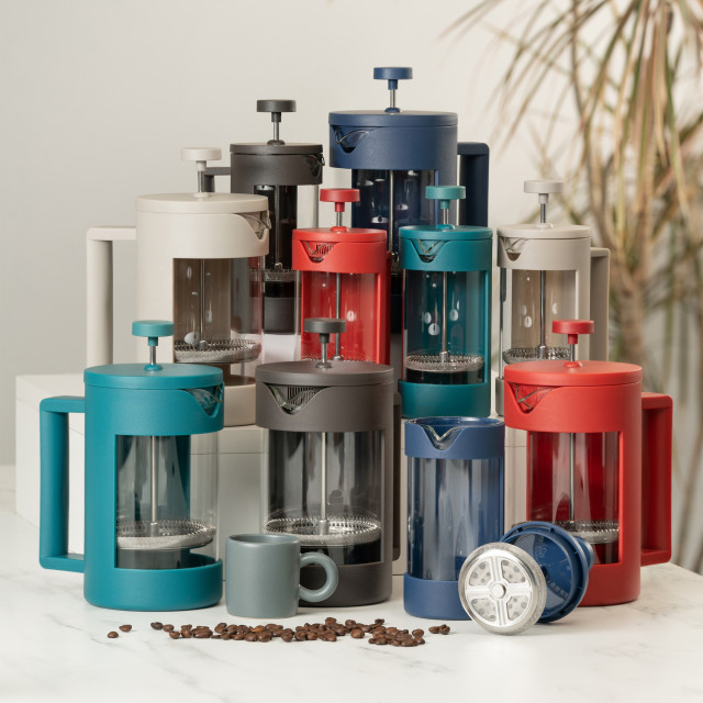 Siip French Press, 3-Cup - Green with other colours