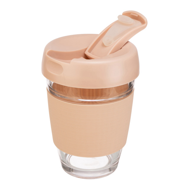 Siip Glass Travel Mug, 300ml - Pink