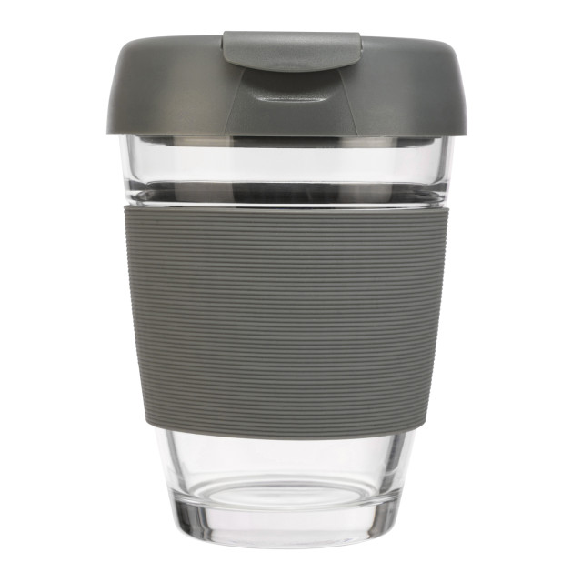Siip Glass Travel Mug, 300ml - Grey angle