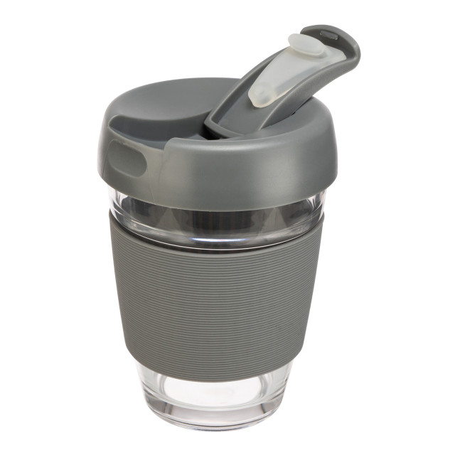 Siip Glass Travel Mug, 300ml - Grey