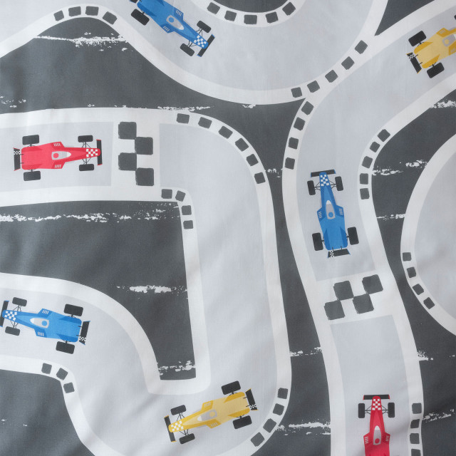 Linen House Squiggles Speed Racer Duvet Cover Set - Double detail on the bed