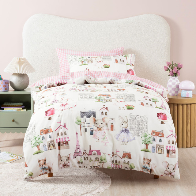 Linen House Squiggles Paris Tails Duvet Cover Set - Single
