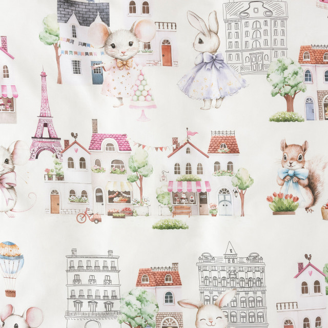Linen House Squiggles Paris Tails Duvet Cover Set - Double detail on the bed