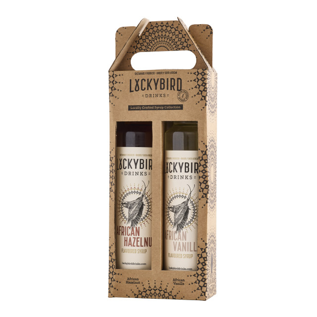 Luckybird African Hazelnut & African Vanilla Syrup Gift Box, 250ml