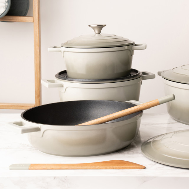 Mary Berry At Home Cast Aluminium Round Casserole Dish - 20cm with other pots