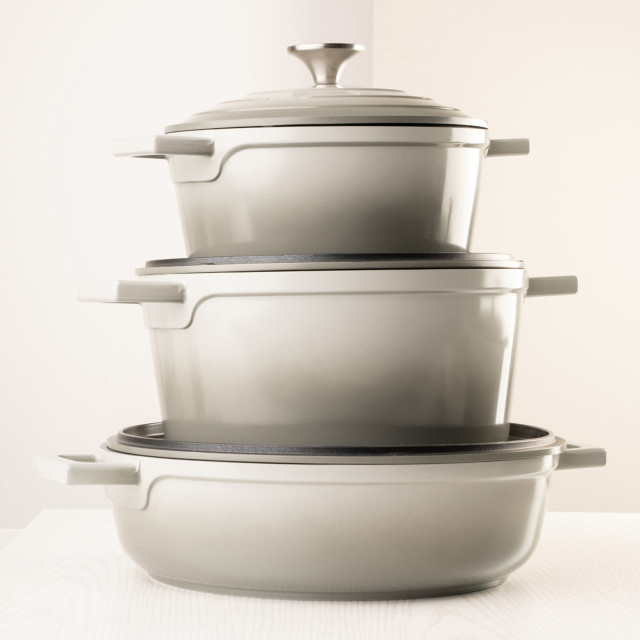 Mary Berry At Home Cast Aluminium Round Casserole Dish - 20cm with other pots