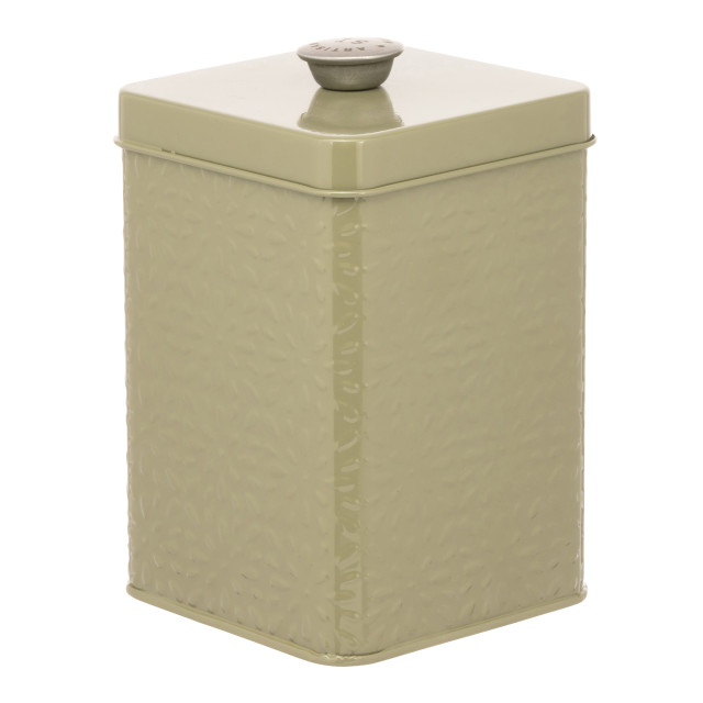 Artisan Street Embossed Storage Canister - Green