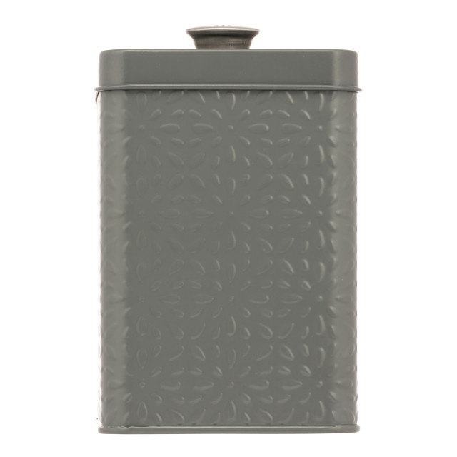 Artisan Street Embossed Storage Canister - Grey angle