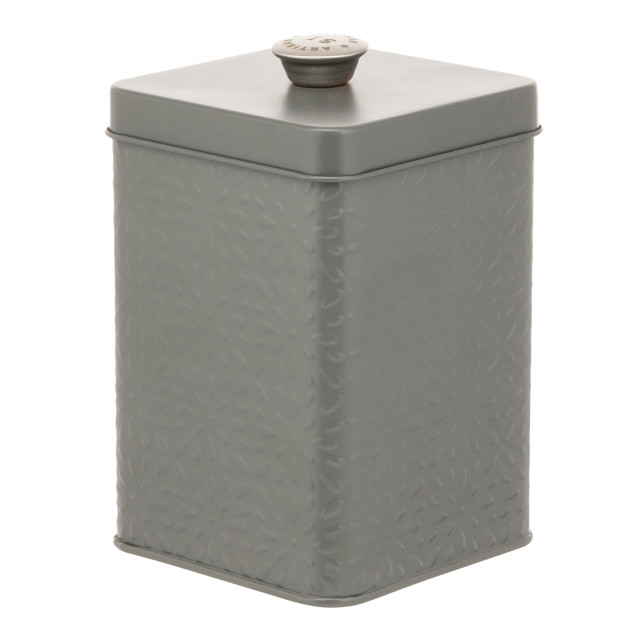 Artisan Street Embossed Storage Canister - Grey