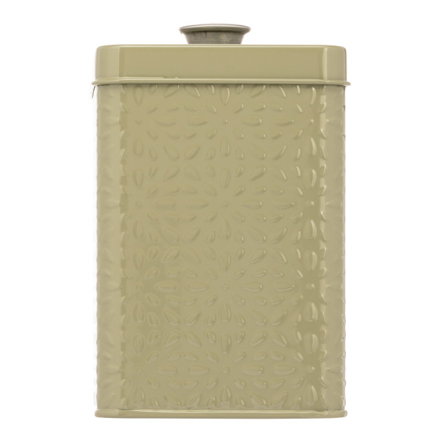 Artisan Street Embossed Storage Canister - Green angle