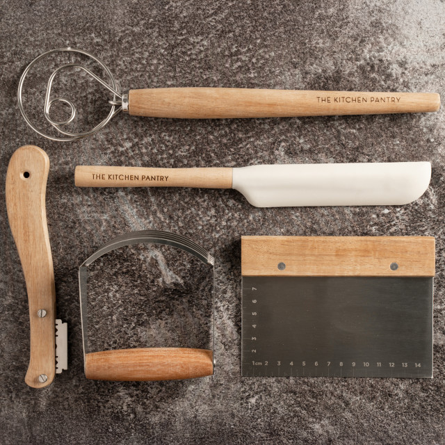 Kitchen Pantry Traditional Dough Whisk with other kitchen tools