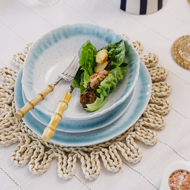 Humble & Mash Ibiza Pasta Bowl, 22cm - Ocean Tide