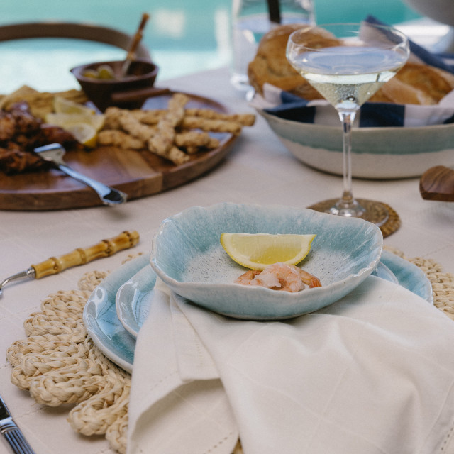Humble & Mash Ibiza Pasta Bowl, 22cm - Ocean Tide