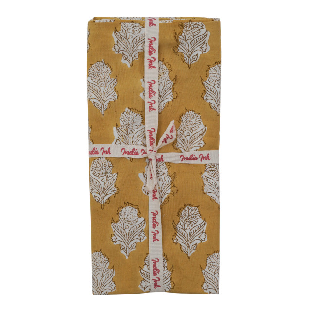 India Ink Mustard Daisy Bliss Pillowcases, Set of 2