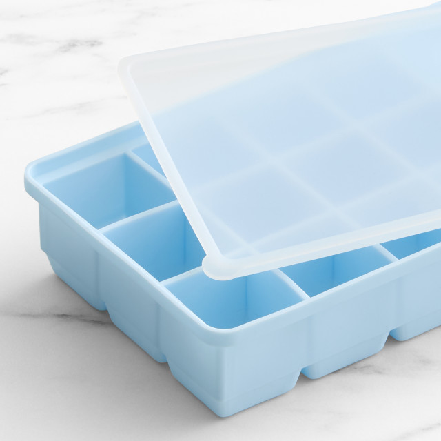 Kitchen Pro Kool 15-Cube Silicone Ice Tray with Lid on the kitchen counter