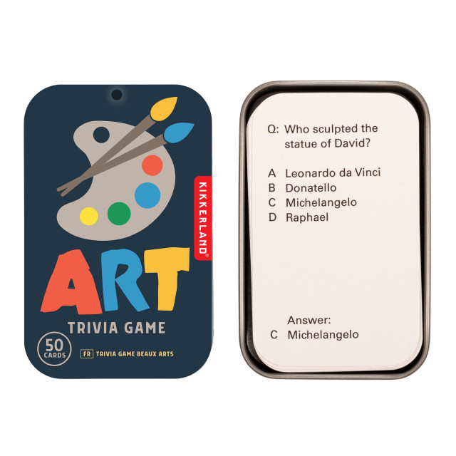 Kikkerland Art Trivia Card Game detail