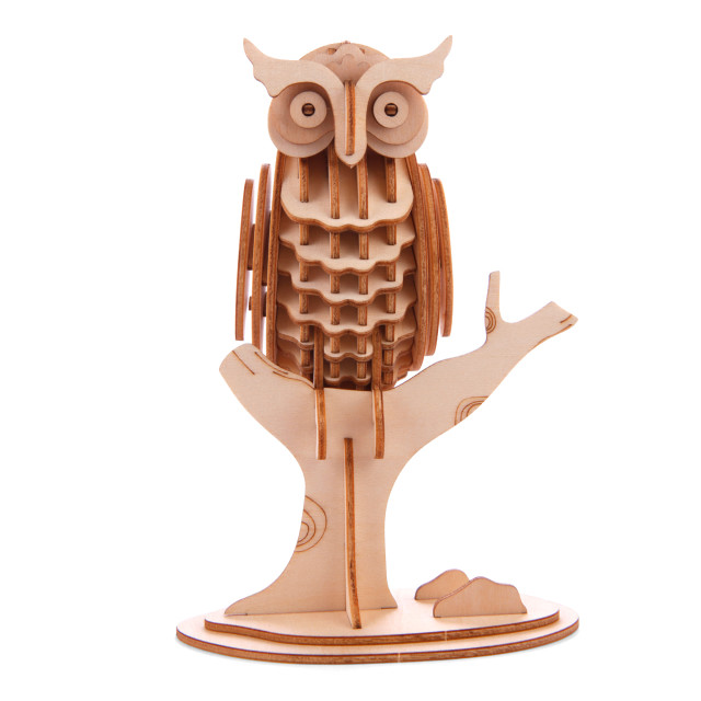 Kikkerland 3D Wooden Mini Owl Puzzle