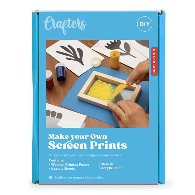 Kikkerland Make Your Own Screen Prints Activity Set packaging