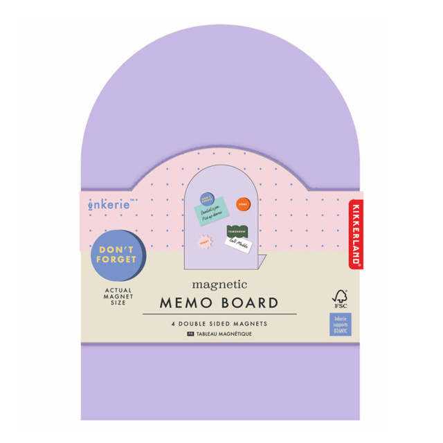 Kikkerland Magnetic Memo Board - Purple packaging
