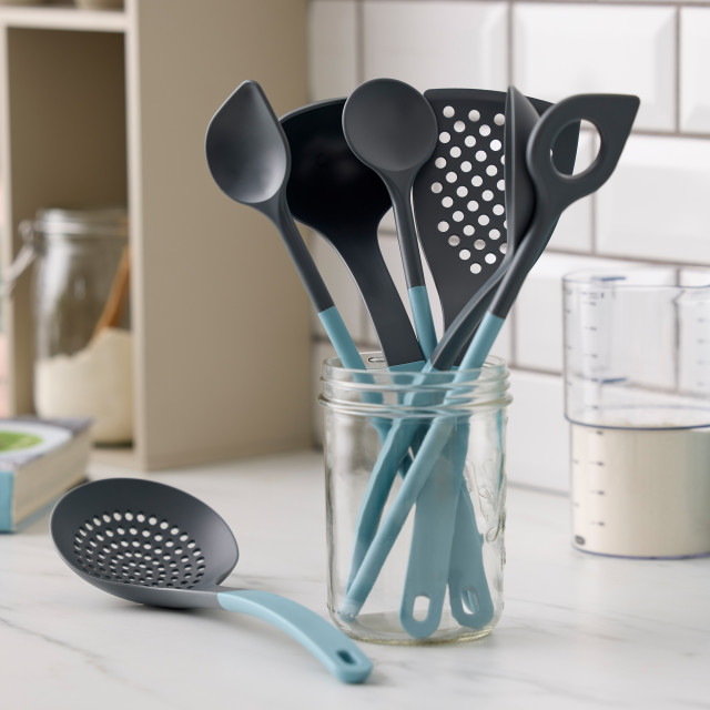Rosti Optima Stirring Spoon with Tip - Green with other utensils