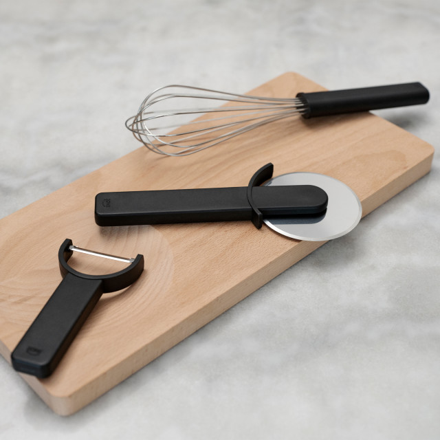 Zone Denmark Singles Kitchen Utensil Set, 3-Piece on a chopping board
