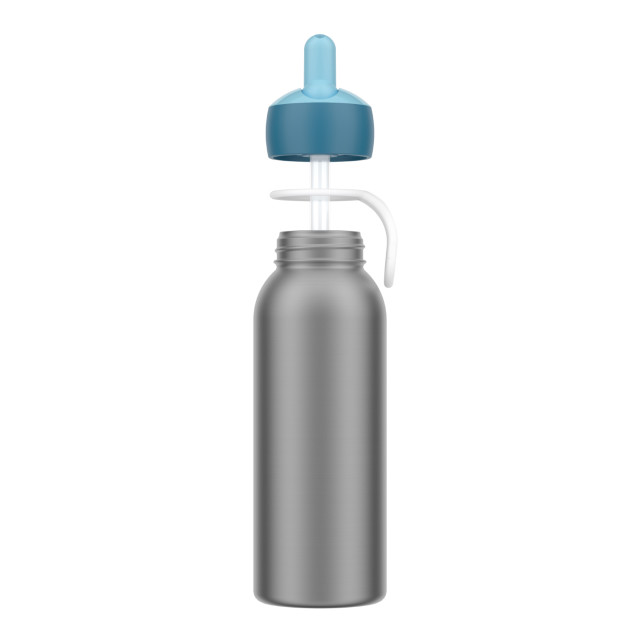 Mepal Campus Insulated Bottle with Flip Straw, 350ml - Cool Blue angle