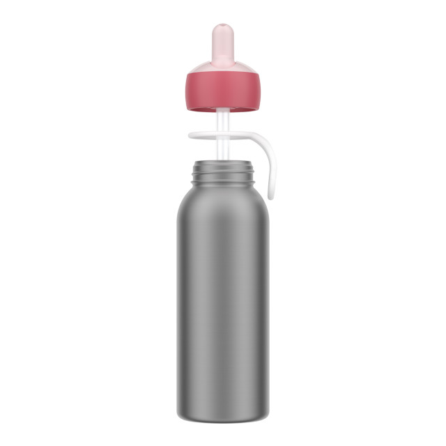Mepal Campus Insulated Bottle with Flip Straw, 350ml - Cool Pink angle