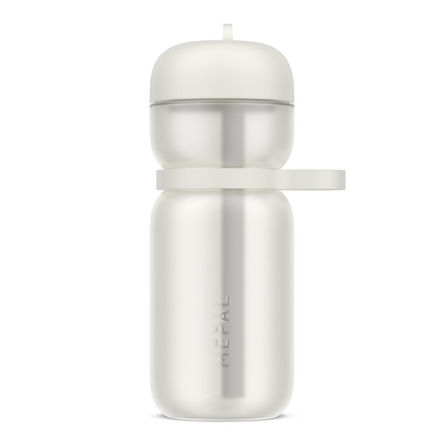 Mepal Sport Drinking Bottle with Flip Straw, 600ml - Ceramic White angle