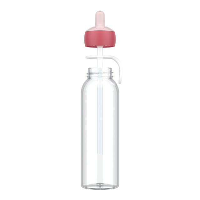 Mepal Campus Water Bottle with Flip Straw, 500ml - Cool Pink angle