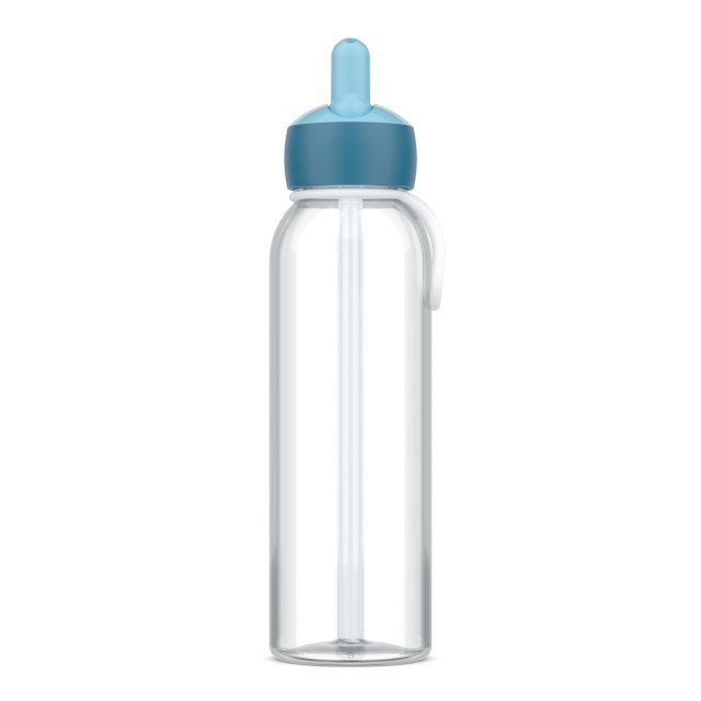 Mepal Campus Water Bottle with Flip Straw, 500ml - Cool Blue angle