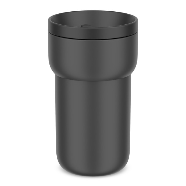 Mepal Ellipse Stainless Steel Travel Mug, 275ml - Nordic Black