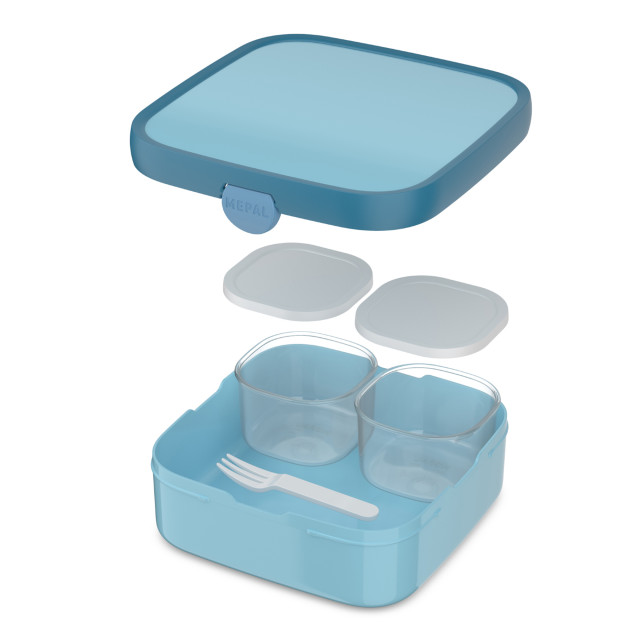 Mepal Large Campus Bento Lunchbox - Cool Blue detail