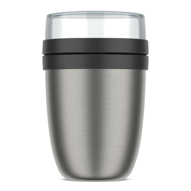 Mepal Ellipse Insulated Stainless Steel Lunch Pot - Nordic Black angle